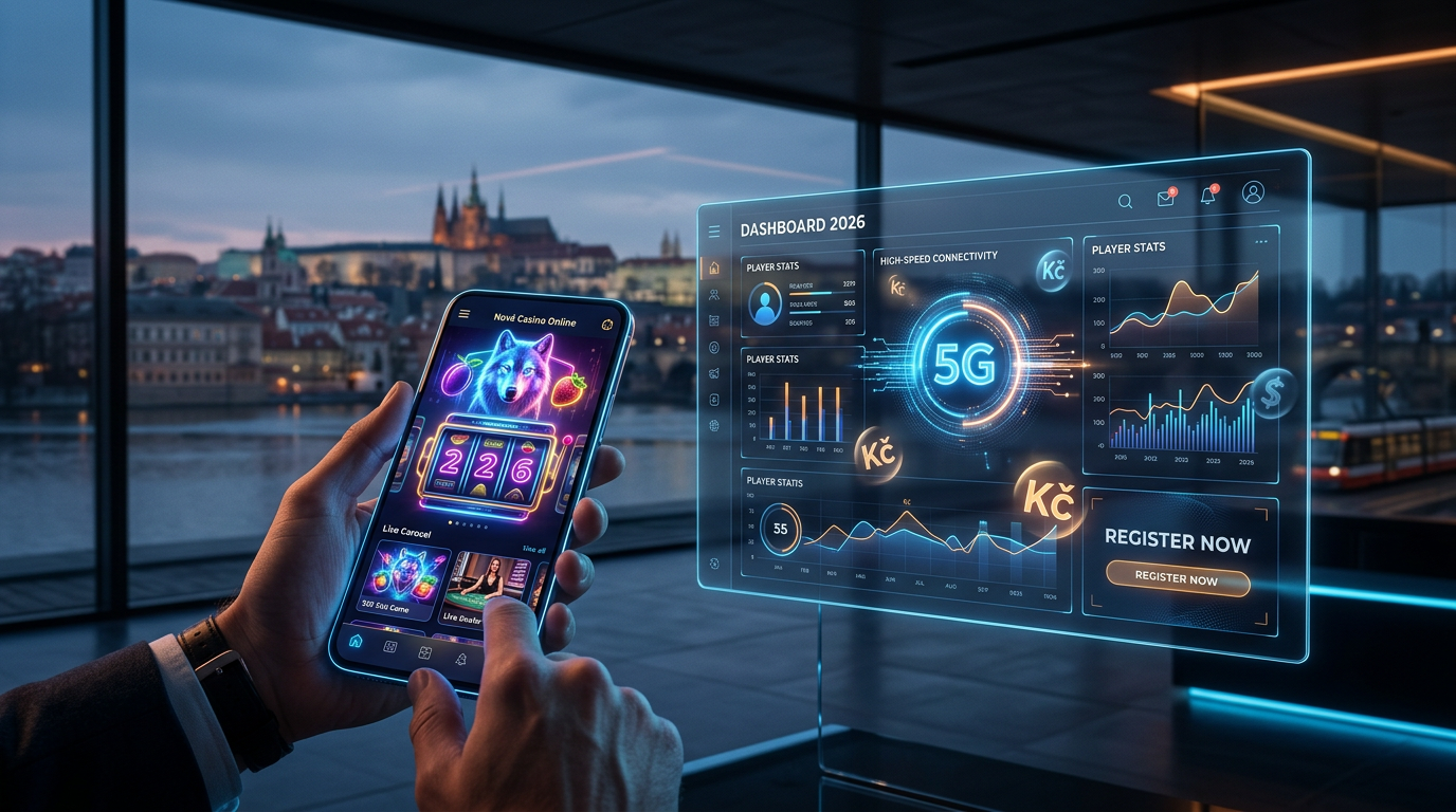 Futuristické uživatelské rozhraní nového online kasina v roce 2026